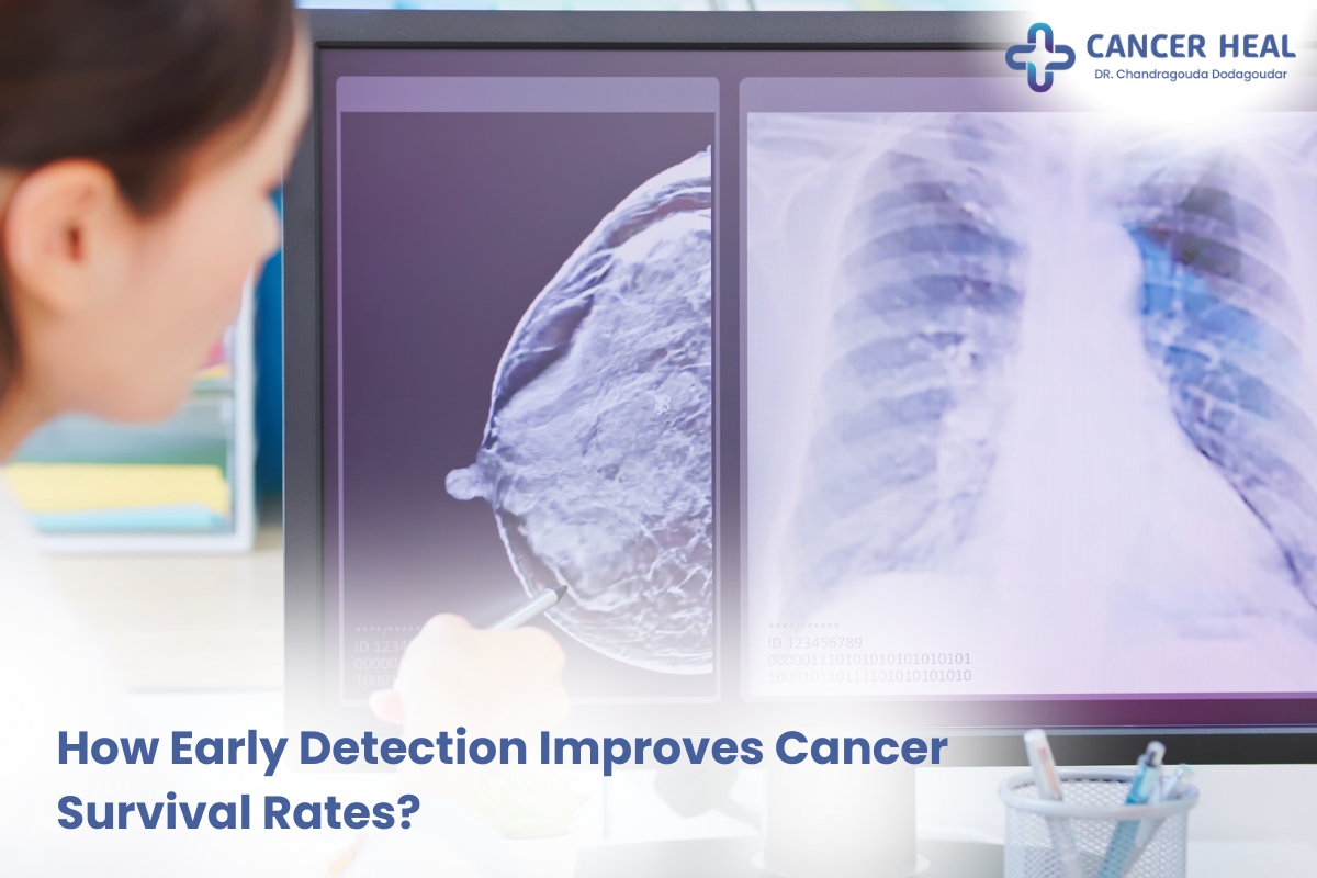 Cancer awareness image highlighting benefits of early detection and timely diagnosis.