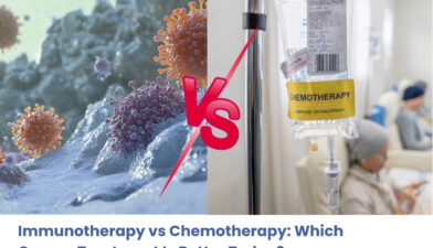 Comparison of immunotherapy and chemotherapy cancer treatments and how they work in the body