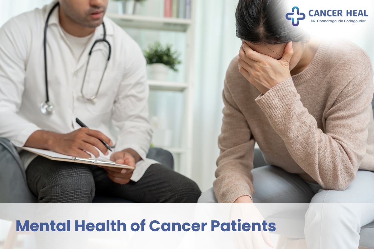 Cancer patient receiving emotional and psychological support during treatment to improve mental health and quality of life