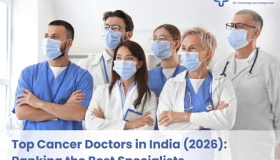 Senior cancer specialist consulting patient in India hospital 2026
